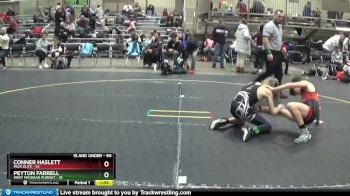 90 lbs Cons. Round 2 - Peyton Farrell, West Michigan Pursuit vs Conner Haslett, Pack Elite