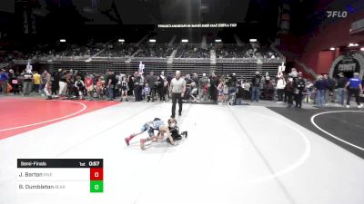 52 lbs Semifinal - Jagger Barton, Riverton USAW vs Beyeler Dumbleton, Bear Cave