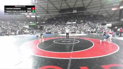 Boys 4A 144 lbs Champ. Round 1 - Isidro Padilla-Aguilar, Woodinville vs Daeton Johnson, Chiawana