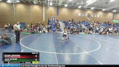 115 lbs Semifinal - Zack Kohler, Wasatch vs Ethan Jeppesen, Fremont Wrestling Club