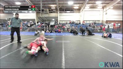 85 lbs Consi Of 4 - Colt Blasengame, Aztec Grappling Academy vs Carson Fowler, Duncan Demon Wrestling