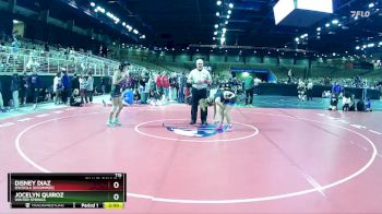 115 lbs Champ. Round 2 - Disney Diaz, Osceola (Kissimmee) vs Jocelyn Quiroz, Winter Springs