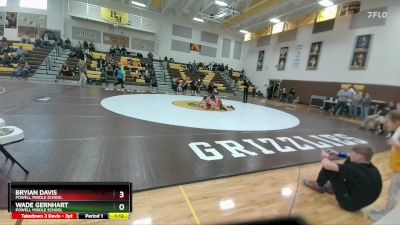 145 lbs 1st Place Match - Bryian Davis, Powell Middle School vs Wade Gernhart, Powell Middle School