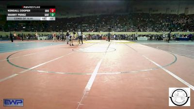 140 lbs Consi Of 16 #1 - Kendall Cooper, Chickasha Wrestling vs Manny Perez, Santa Fe South