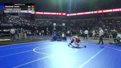132 lbs Consi Of 32 #2 - Theodore Young, Whitney (SJ) vs Gabriel Pacheco, Central Union (SD)