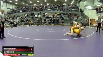 120 lbs Quarterfinals (8 Team) - Ty Henderson, Evansville Mater Dei vs Chase Kline, Avon