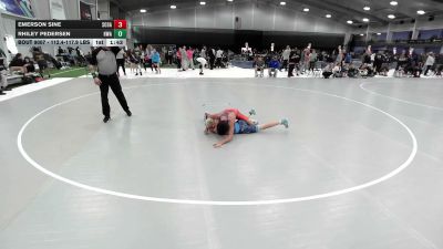 112.4-117.9 lbs Champ. Round 1 - Rhiley Pedersen, Heartland Wrestling Academy vs Emerson Sine, South Dakota