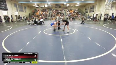 132 lbs Quarterfinal - Syruss Flores, Paloma Valley vs Carlo Gutierrez, Buchanan