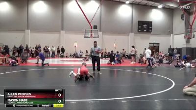 80 lbs Cons. Semi - Mason Mabe, Techfall Wrestling Club vs Allen Peoples, Ohatchee Youth Wrestling