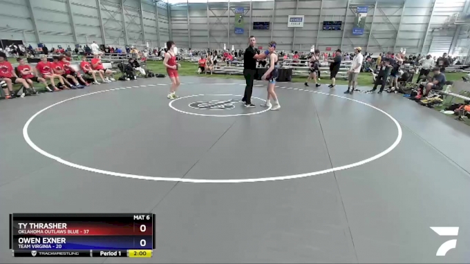 152 lbs Round 1 (8 Team) - Ty Thrasher, Oklahoma Outlaws Blue vs Owen ...