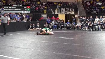 165 lbs Quarterfinal - Isaac Mathema, Waukee Northwest vs Kristoff Plettenberg, Iowa City, West