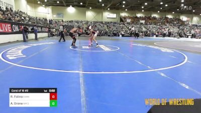 130 lbs Consi Of 16 #2 - Rocco Folino, Cornerstone Mat Club vs Aleister Orona, NM Gold