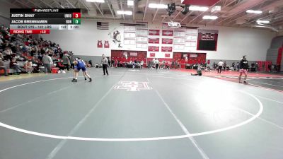 141 lbs Consi Of 8 #2 - Justin Shay, Unrostered vs Jacob Brennamen, Edinboro - Unatt