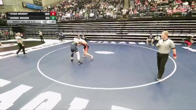 4A 215 lbs Quarterfinal - Titan Wright, Hurricane vs Soren Jensen, Ridgeline