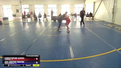 250 lbs Placement Matches (8 Team) - Christopher Godso, Louisiana vs Ken-Bentee Mentee, Massachusetts