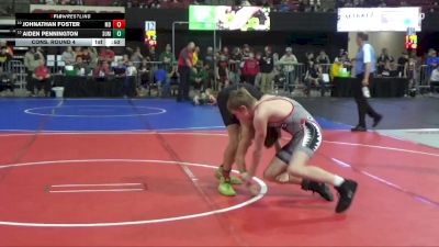 130 lbs Cons. Round 4 - Johnathan Foster, Montana Disciples vs Aiden Pennington, Rugrats