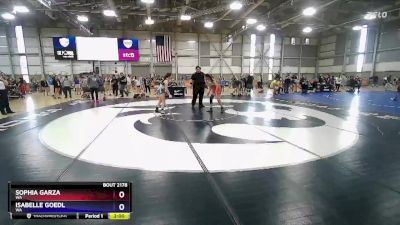 102 lbs Cons. Round 2 - Sophia Garza, WA vs Isabelle Goedl, WA