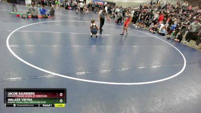 96 lbs Champ. Round 3 - Jacob Saunders, Collum Trained School Of Wrestling vs Walker Vieyra, Kansas Young Guns Wrestling Club