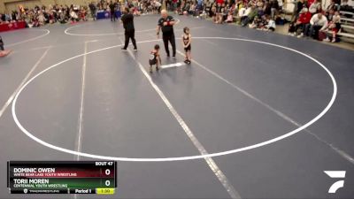 52-57 lbs Quarterfinal - Torii Moren, Centennial Youth Wrestling vs Dominic Owen, White Bear Lake Youth Wrestling