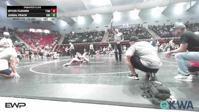 76 lbs Consi Of 4 - Myles Flesner, Team Tulsa Wrestling Club vs Jadeal Peach, Claremore Wrestling Club