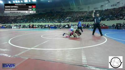 128 lbs Round Of 32 - Gavin Cottrell, Yukon vs Calan Manley, Cowboy Wrestling Club