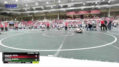 100 lbs Champ. Round 2 - Manuel Mota, Widefield vs Roman Garcia, Garden City