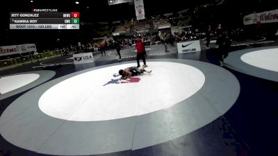 120 lbs Cons. Sub-rd Of 16 - Kawika Roy, Cardinal Wrestling Club vs Jett Gonzalez, Dark Knight Wrestling Club