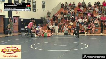 Boys-176 lbs Semifinal - Brandon Papa, Clarke`s Dream Team vs David Thomson, Wilson`s Wildcats