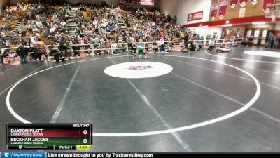 91 lbs Round 4 - Beckham Jacobs, Lander Middle School vs Daxton Platt, Lander Middle School