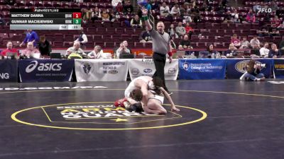 139 lbs Consi 2 - Matthew Danna, Quaker Valley vs Gunnar Maciejewski, Berks Catholic