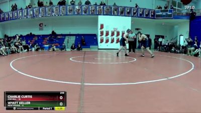 215 lbs Semis & Wb (16 Team) - Charlie Curtis, Oak Hill vs Wyatt Keller, New Prairie