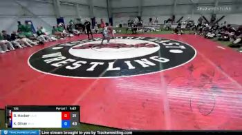 195 lbs Placement Matches (8 Team) - Brock Hacker, Georgia Blue vs Kourtlan Oliver, Team Michigan Blue