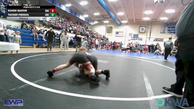 90 lbs Final - Kohen Martin, Claremore Wrestling Club vs Tucker Piersol, Claremore Wrestling Club