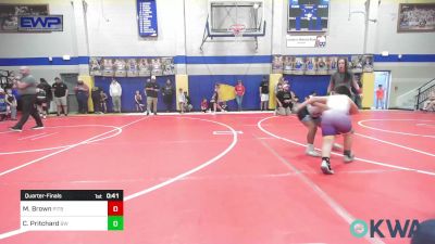 105 lbs Quarterfinal - M'Kai Brown, Pitbull Wrestling Academy vs Cael Pritchard, Bristow Wrestling