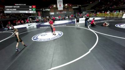 71 lbs Quarters - Zeb Allard, Redwood Wrestling Club vs Anthony Taylor, Tracy Wrestling Club