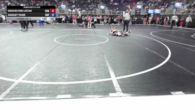 85-91.6 lbs Consi Of 4 - Gracelynn Lucas, Lucas Wrestling Club vs Hadley Page, East Kansas Eagles