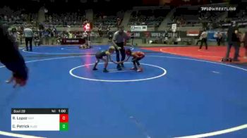 55 lbs Consolation - Roman Lopez, Whitted Trained vs Cole Patrick, Hudson WC