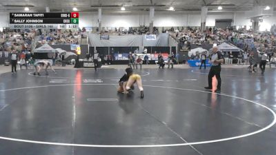 Girls 165 lbs Quarterfinal - Sally Johnson, Clarksville High School Girls vs Samarah Tafiti, East Ridge High School Girls