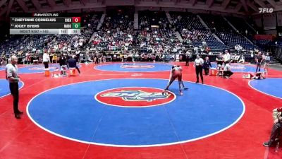 140 lbs 3rd Place Match - Cheyenne Cornelius, Cherokee vs JOCEY BYERS, Madison County