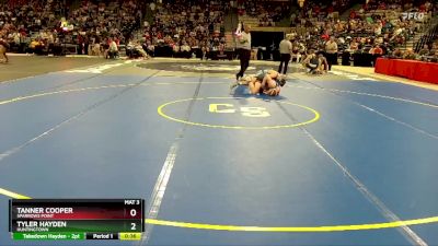 157-2A/1A 3rd Place Match - Tyler Hayden, Huntingtown vs Tanner Cooper, Sparrows Point