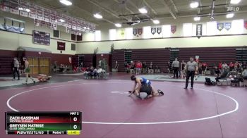 JV-22 lbs Cons. Semi - Zach Gassman, Western Dubuque vs Greysen Matrise, Clear Creek-Amana