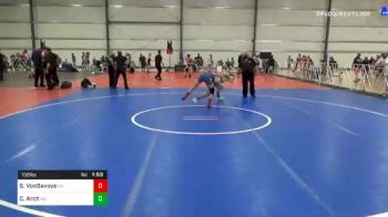 132 lbs Quarterfinal - Spencer VonSavoye, CA vs Collin Arch, MO