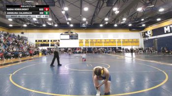 112 lbs Pigtails - Nadia Kobulinsky, McKeesport vs Angelina Calabrace, Derry Area