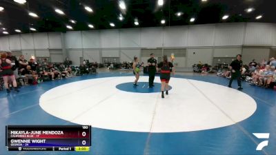 180 lbs Round 3 (6 Team) - Mikayla-June Mendoza, California Blue vs GWENNIE WIGHT, Georgia