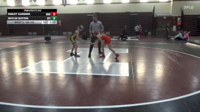 98-102 lbs 1st Place Match - Kinley Carsner, Marion Girls vs Rhylin Sutton, Center Point-Urbana Girls