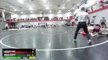 165 lbs Champ. Round 1 - Jayden Ford, Newman vs Brock Evans, Fairmont State