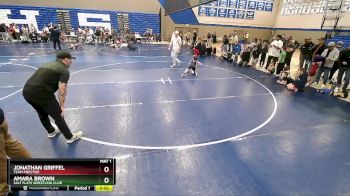 50 lbs Quarterfinal - Jonathan Griffel, Team Prestige vs Amara Brown, Salt Flats Wrestling Club