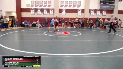 90-97 lbs Round 1 - Nathan Bolin, Shelby County Elite vs August Starbuck, HSE