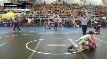 130 lbs 1st Place Match - Michael Salcedo NE1, BTW vs Kael Black SW1, Miami East