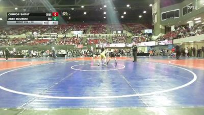 78 lbs 1st Place Match - Connor Sweat, Kalispell Wrestling Club vs Aker Budeski, Belt Little Guy